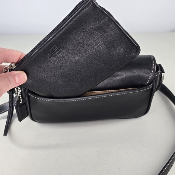 Vintage Coach Bleecker Leatherware Mini Flap Crossbody Bag + Matching Wristlet - Picture 12 of 16